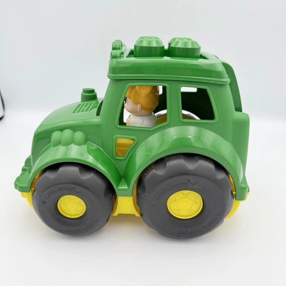 Mega Bloks‎ John Deere Tractor with Driver Green Yellow Ride On Toy